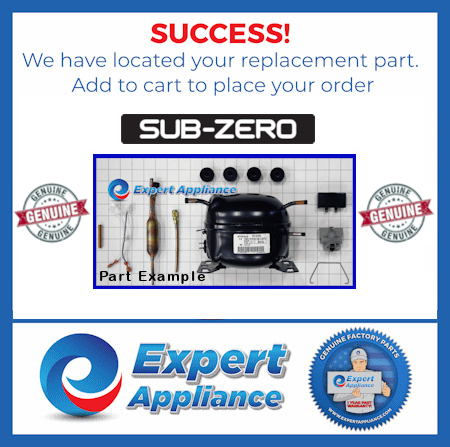 Sub Zero refrigerator compressor assembly